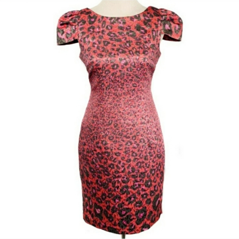 Giambattista Valli Metallic Cheetah print dress, size 2 - Picture 1 of 9